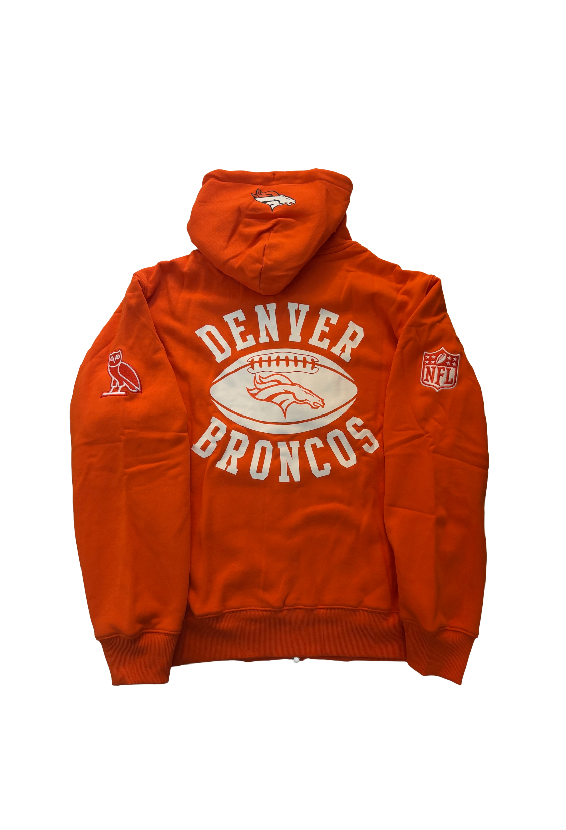 OVO x NFL Denver Broncos Waffle Zip Up Hoodie - Orange