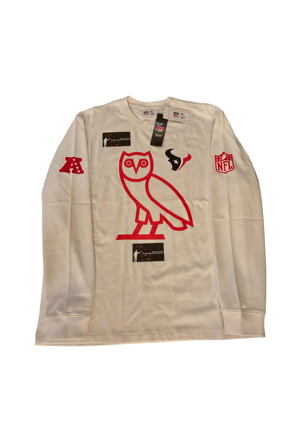OVO x NFL Houston Texans Long Sleeve Jersey - White