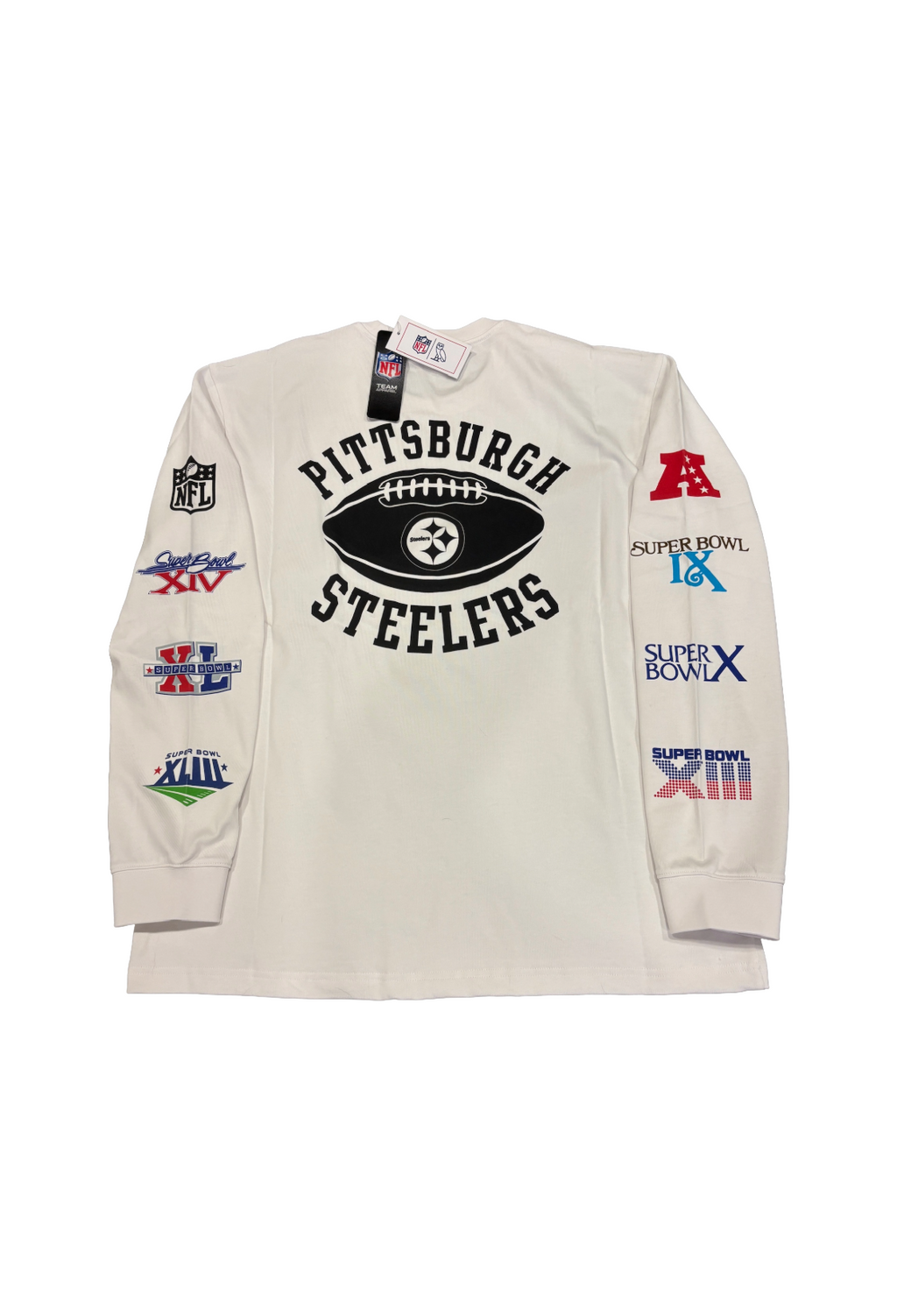 OVO x NFL Pittsburgh Steelers Long Sleeve Jersey - White