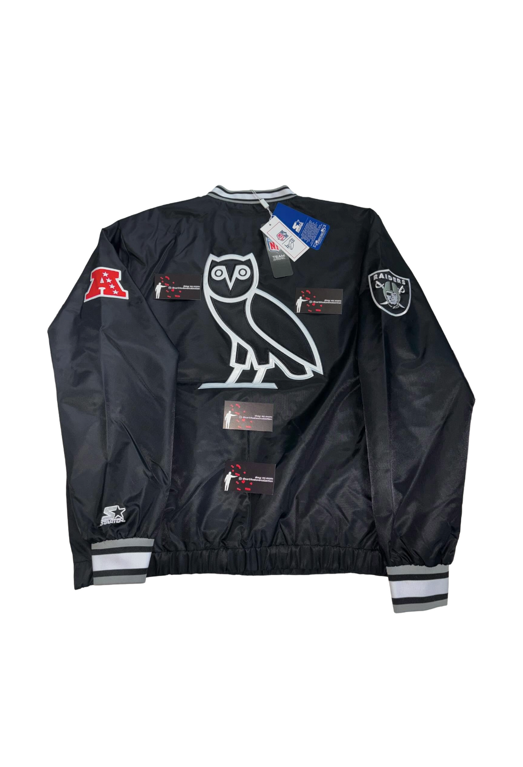 OVO x NFL Las Vegas Raiders Starter Pullover Jacket - Black