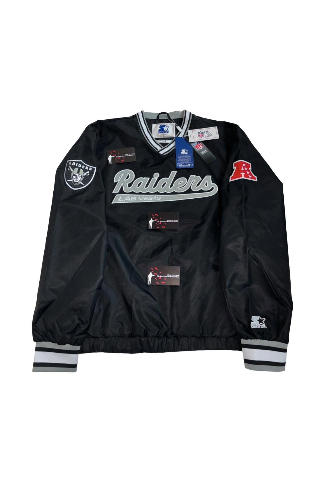 OVO x NFL Las Vegas Raiders Starter Pullover Jacket - Black