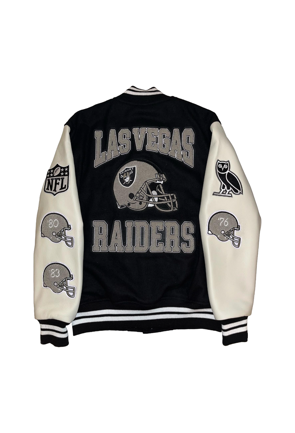 OVO X NFL Las Vegas Raiders Varsity Jacket - Black