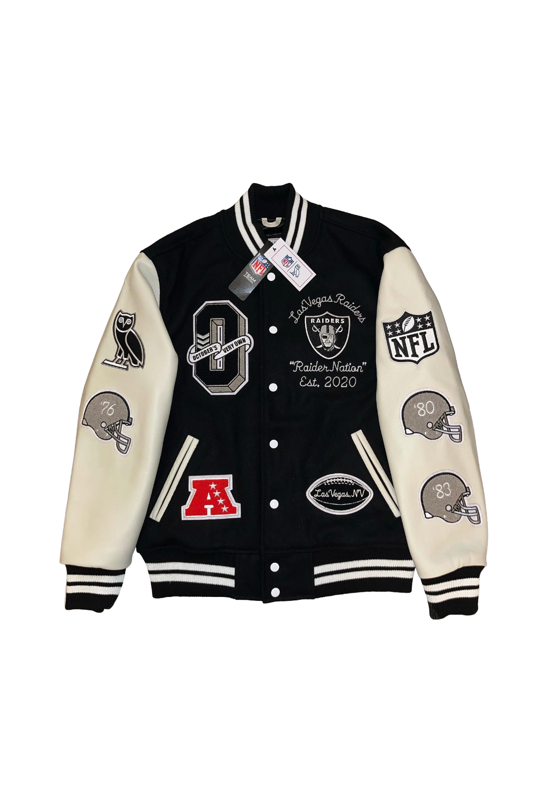 OVO X NFL Las Vegas Raiders Varsity Jacket - Black