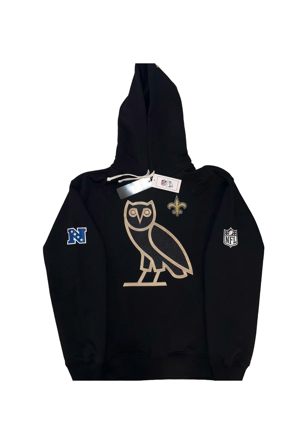 OVO x NFL New Orleans Saints OG Owl Hoodie - Black