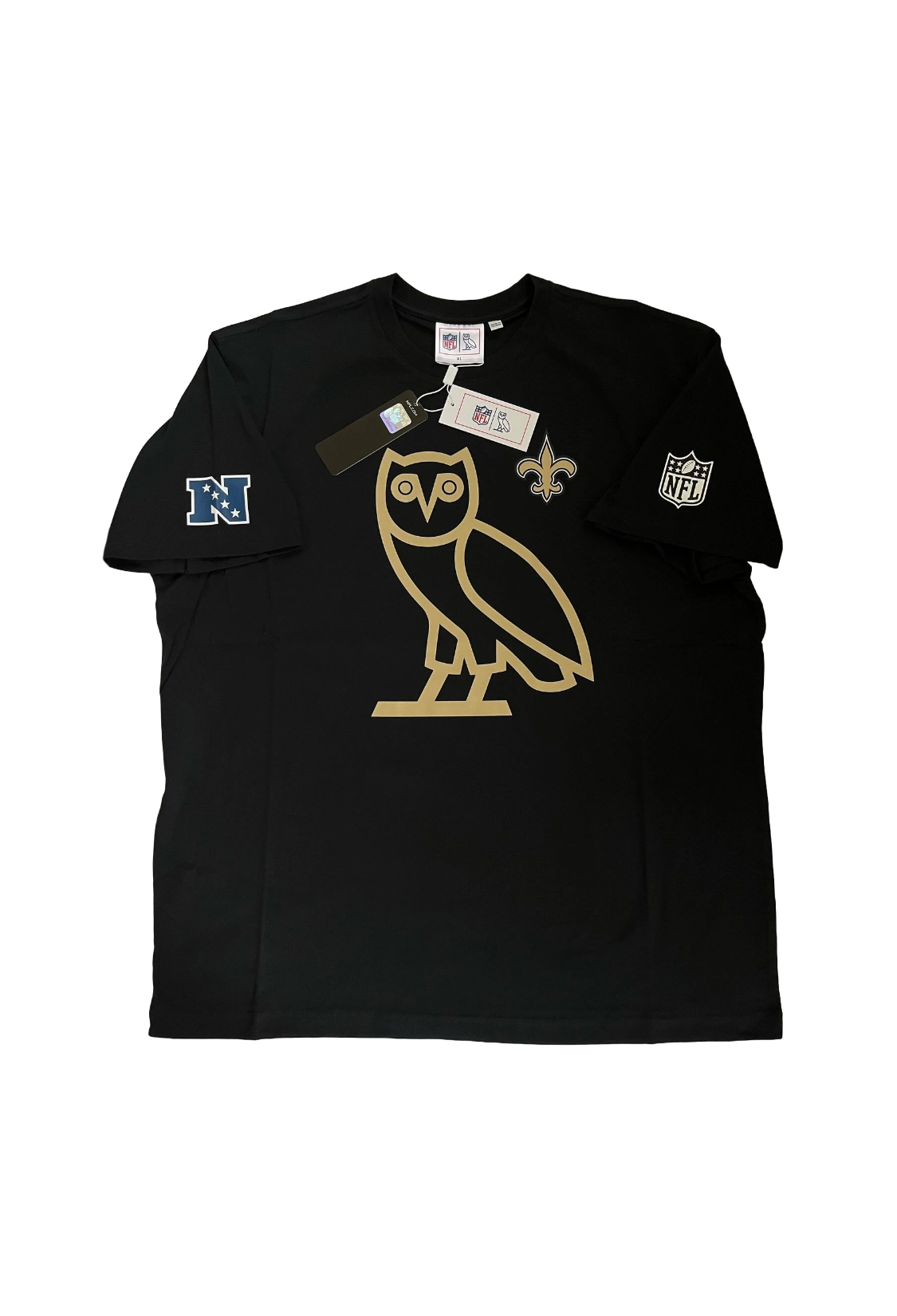 OVO x NFL New Orleans Saints OG Owl Game Day Tee - Black