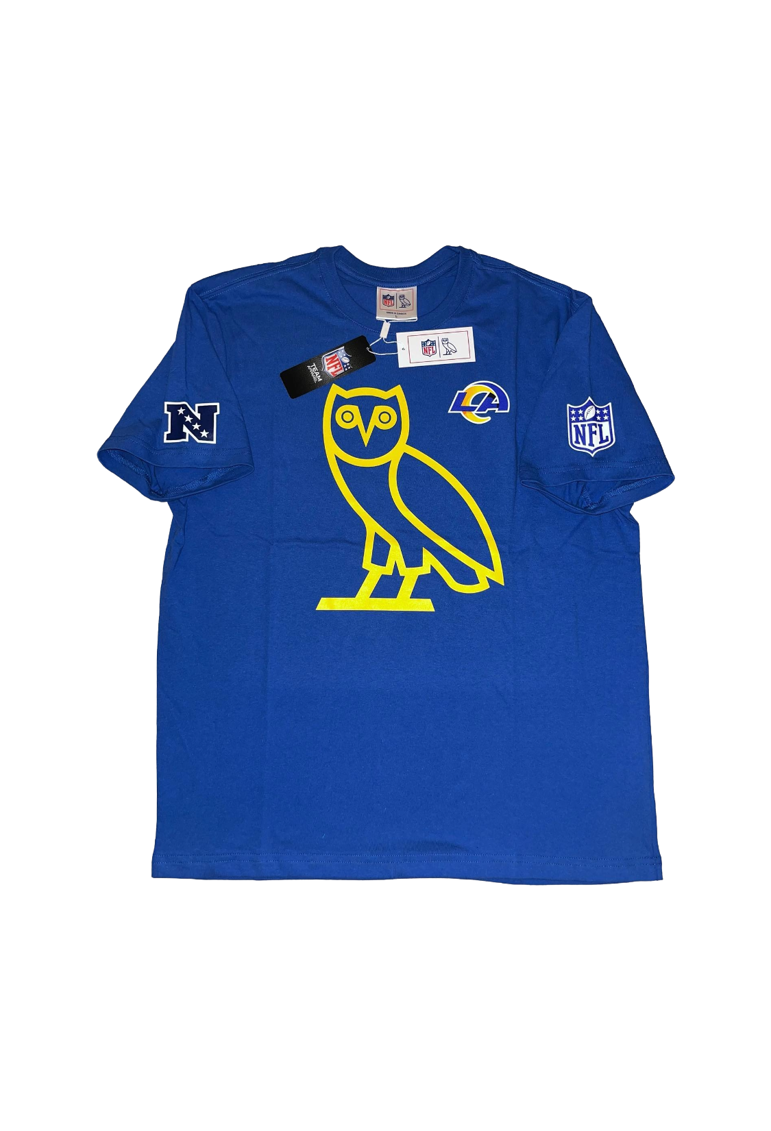 OVO x NFL Los Angeles Rams OG Owl Game Day Tee 2023 - Blue