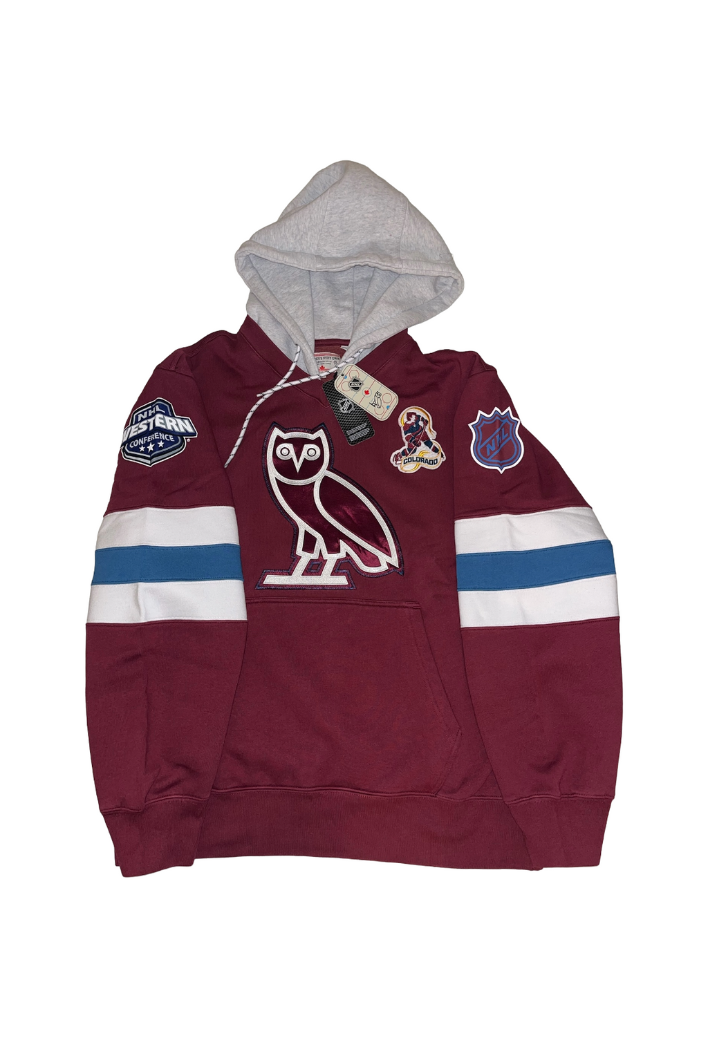OVO x NHL Colorado Avalanche Hoodie - Burgundy