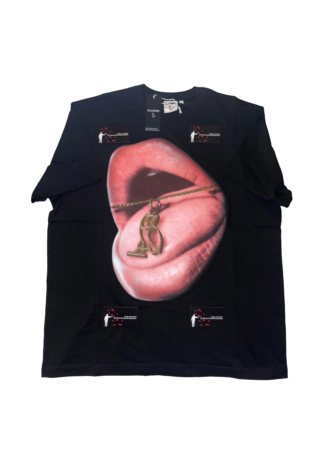OVO x Playboy Pendant Tee - Black