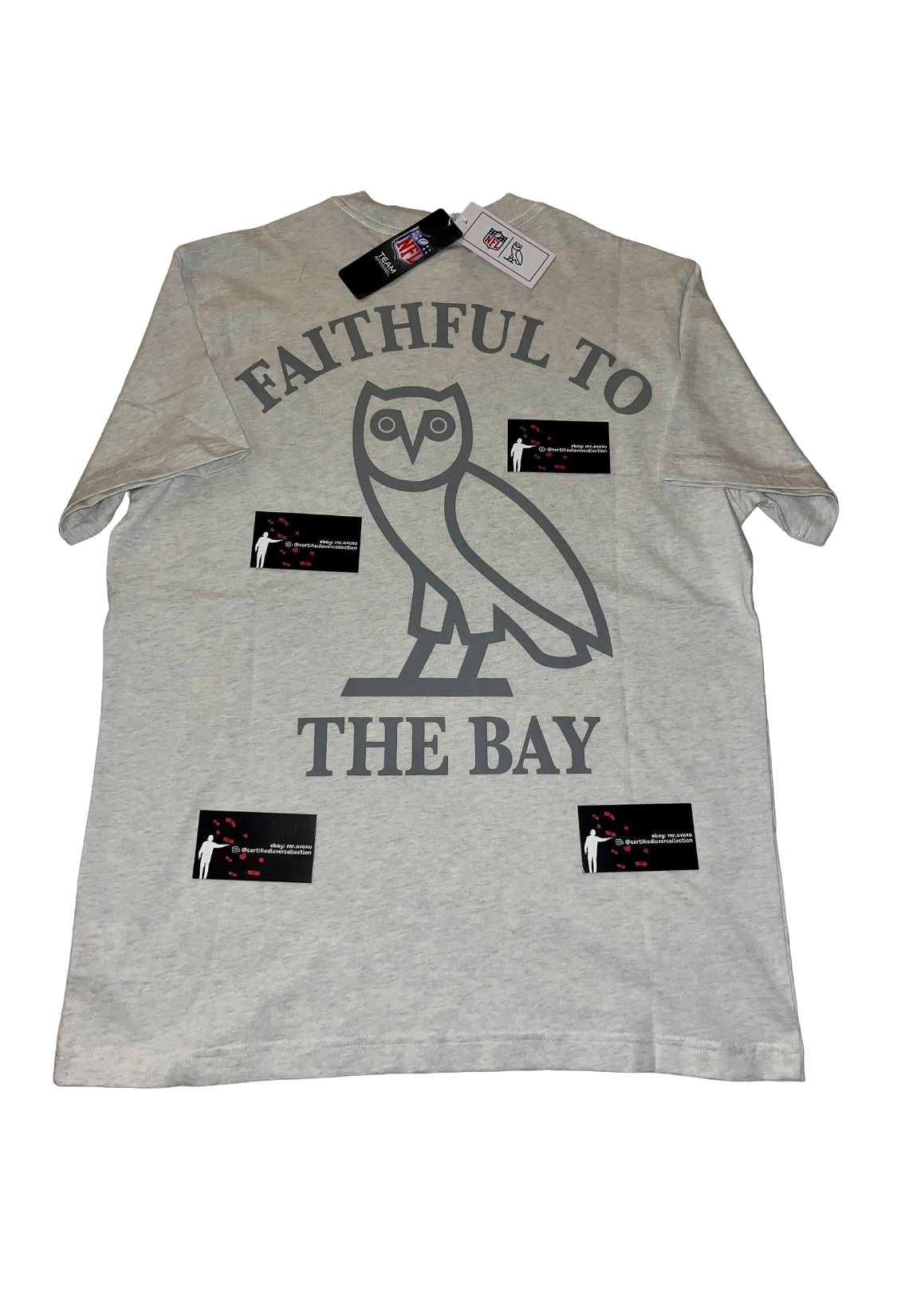 OVO x San Francisco 49ers Graphic Game Day Tee - Ash Heather Grey