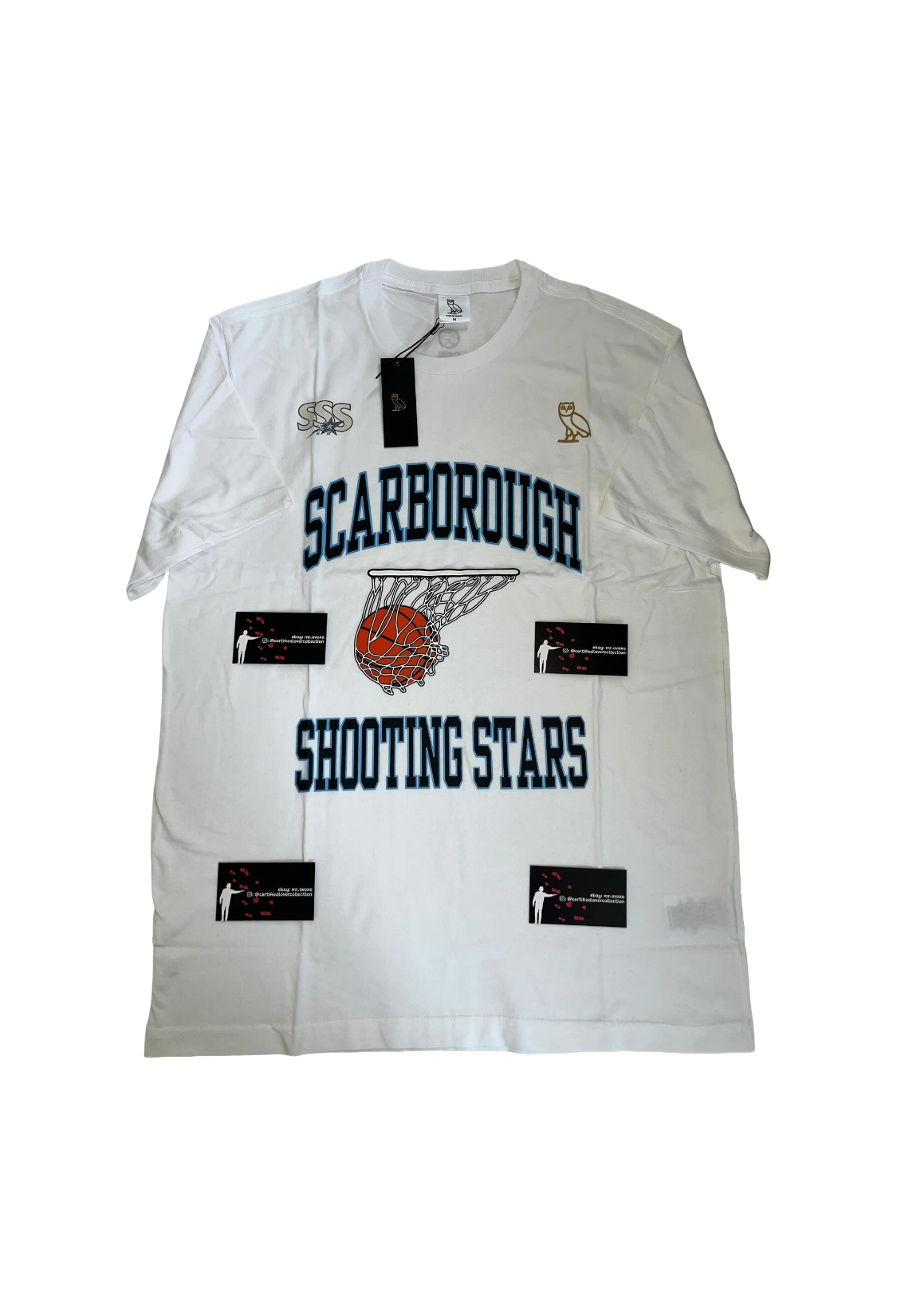 OVO x Scarborough Shooting Stars Bucket Tee 2022 - White