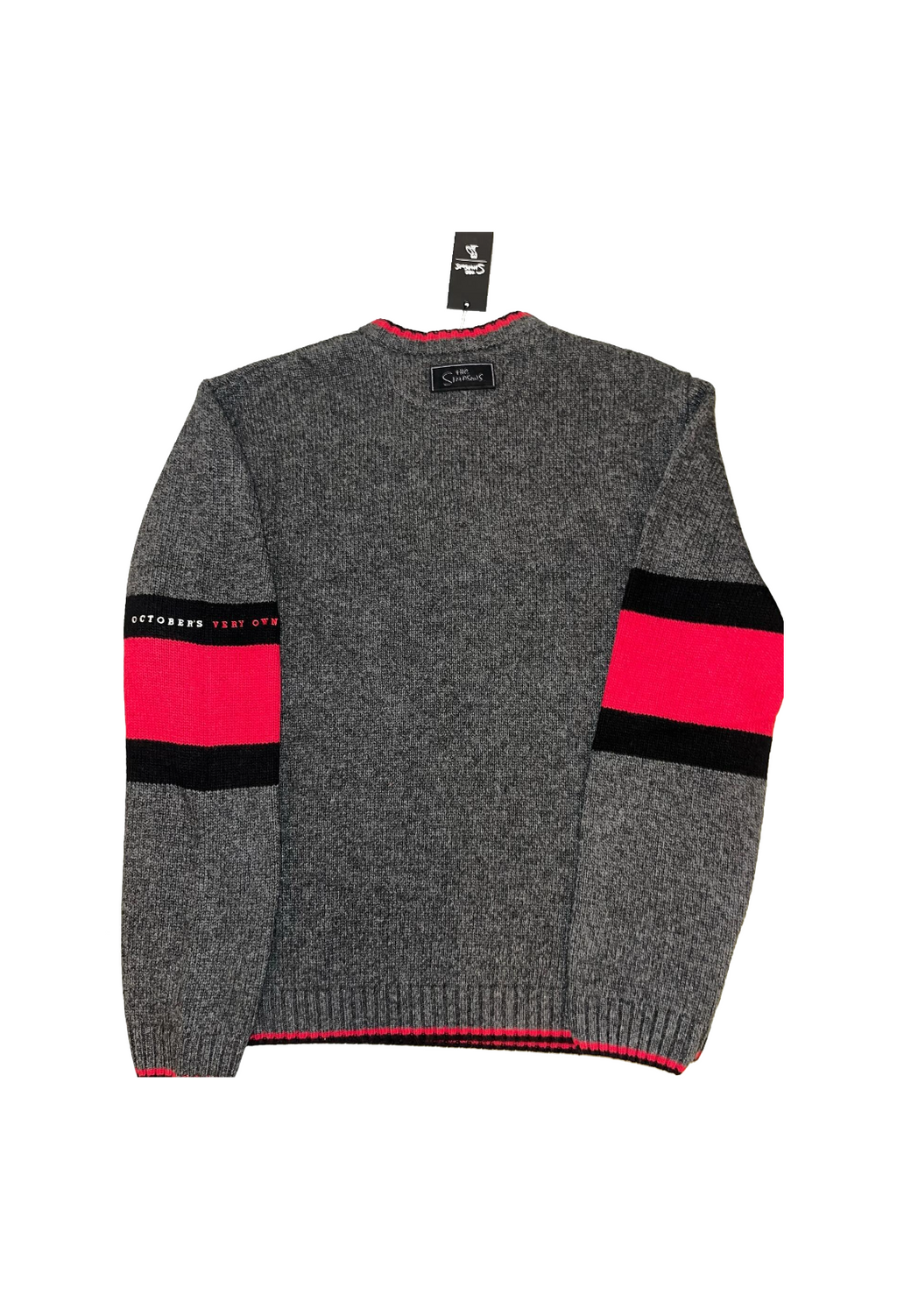 OVO x The Simpsons Devil Bart 3M Reflective Wool & Suede Knit Sweater - Grey