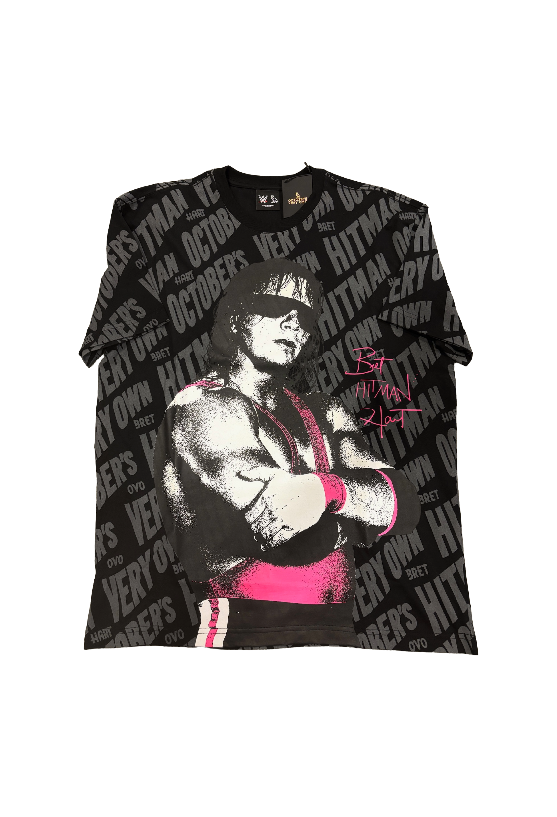 OVO x WWE Bret The Hitman Hart Tee - Black