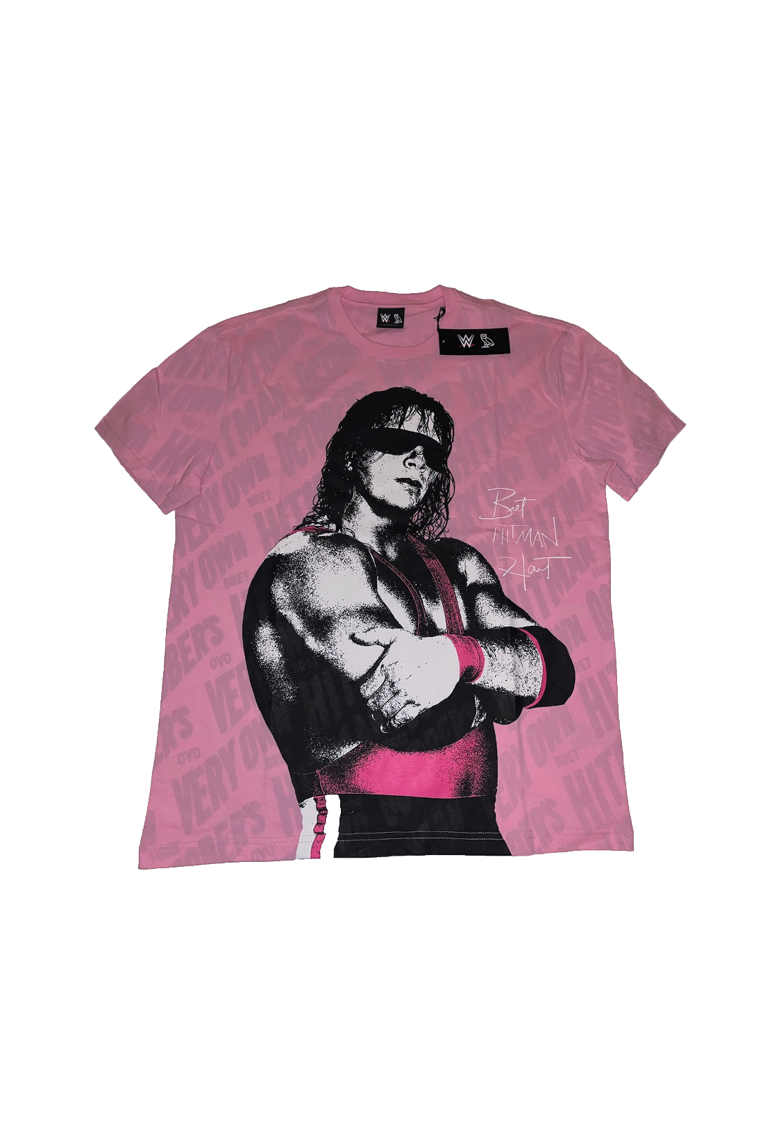 OVO x WWE Bret The Hitman Hart Tee - Pink