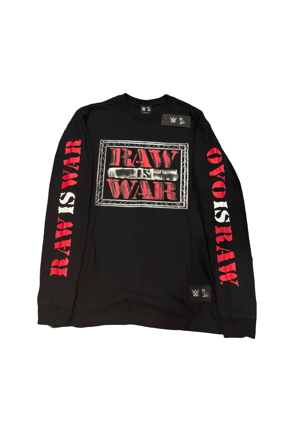OVO x WWE Raw Is War Long Sleeve - Black