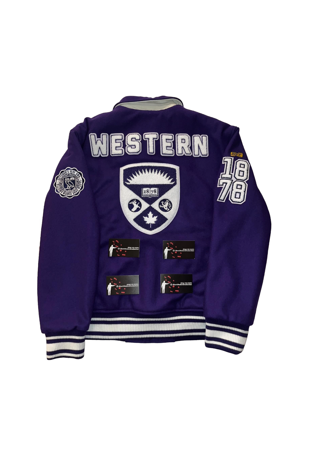 OVO x Western University Mustangs Varsity Jacket - Purple