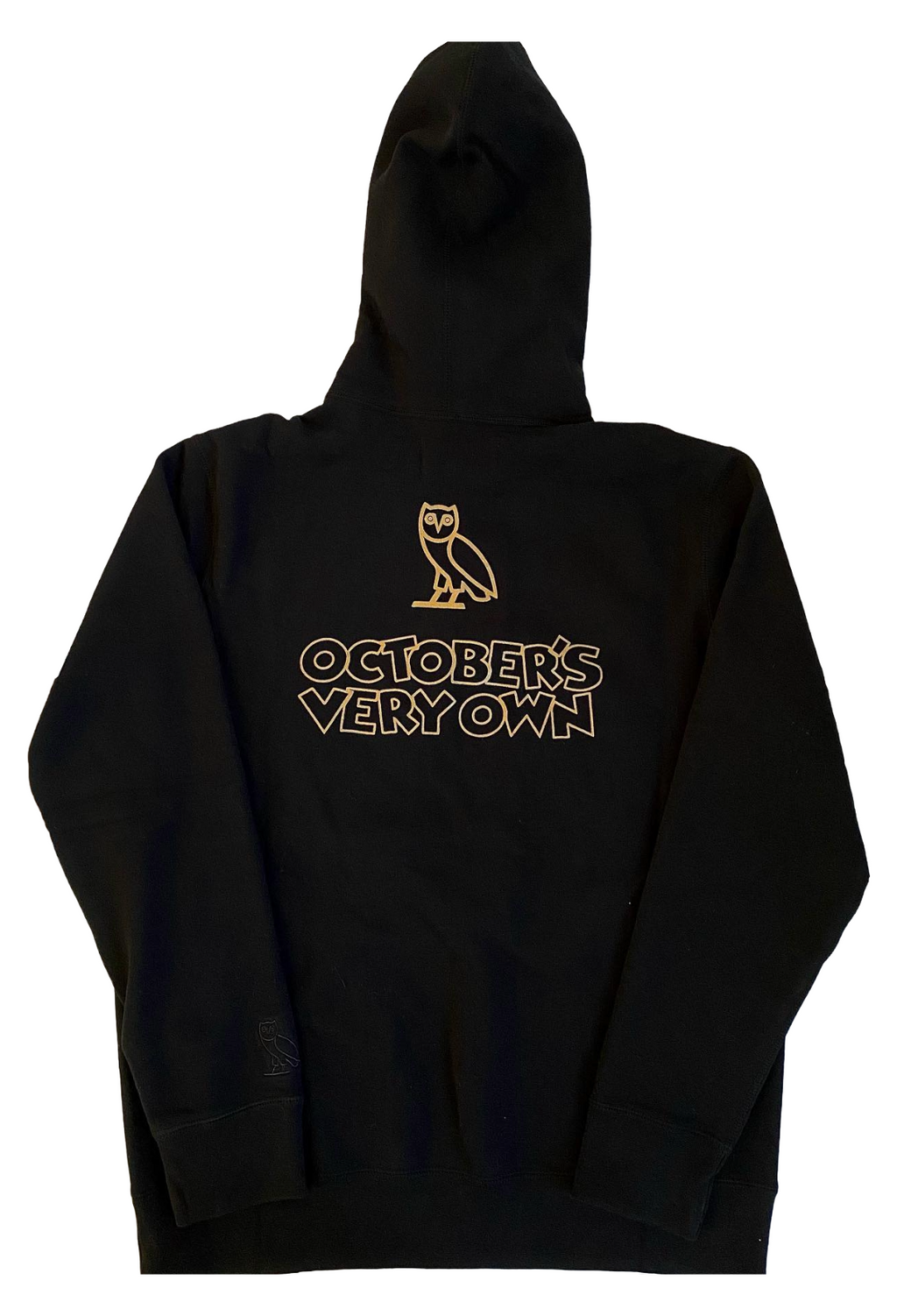 Black hoodie with 'October's Very Own' logo on a white background OVO x Disney Mickey OG Hoodie