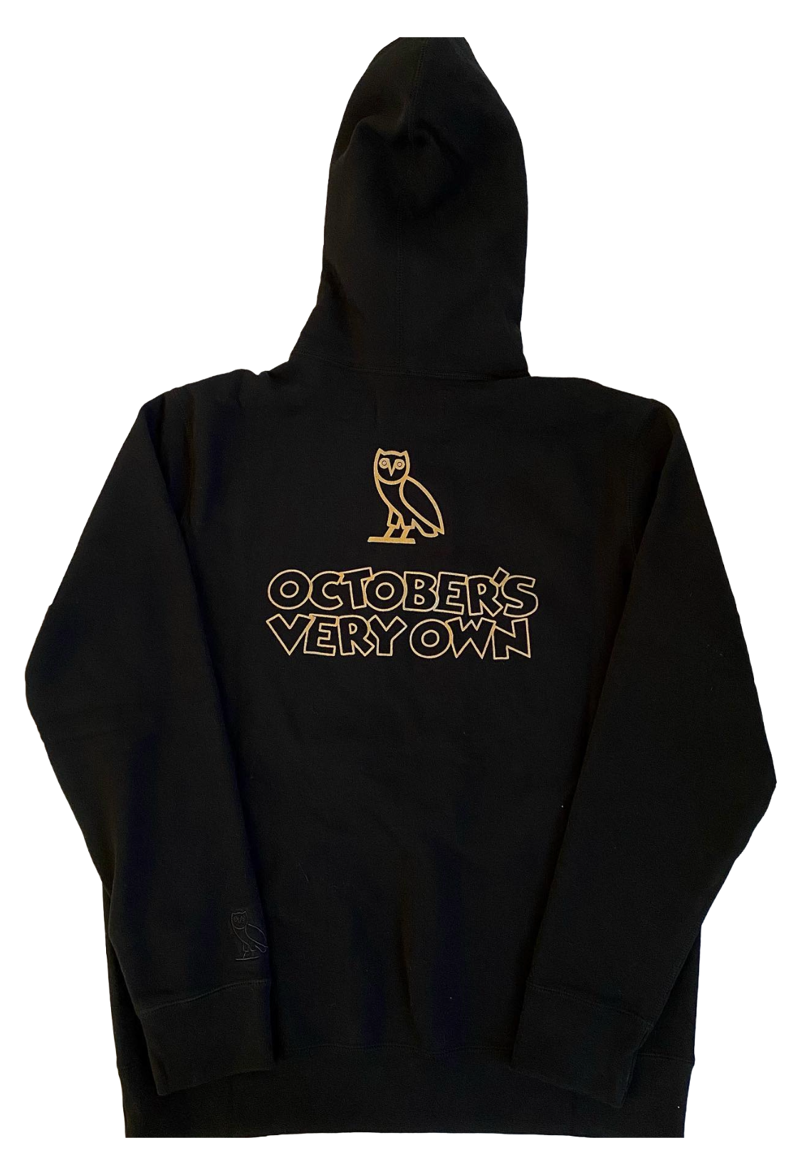 Black hoodie with 'October's Very Own' logo on a white background OVO x Disney Mickey OG Hoodie