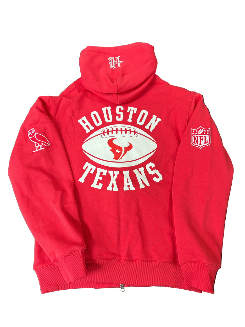 OVO x NFL Houston Texans Waffle Zip Up Hoodie - Red