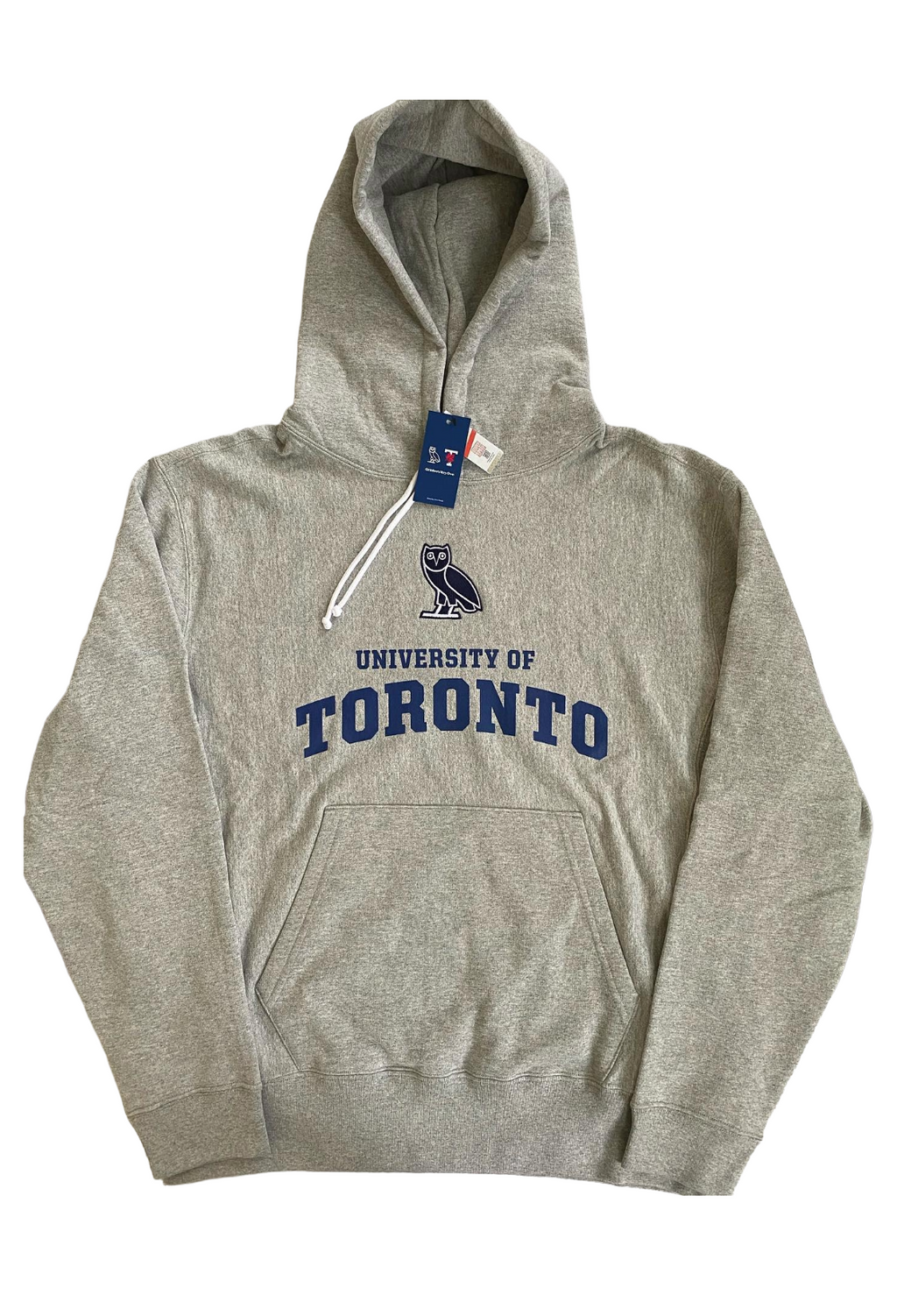 Gray hoodie with 'University of Toronto' text on a white background OVO x UofT Hoodie 2021
