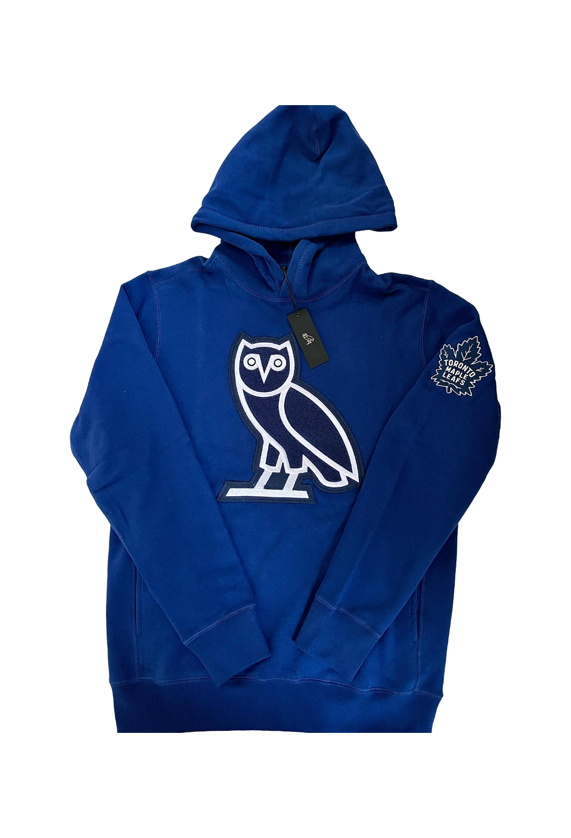 OVO x Maple Leafs 2022 Chenille OG Owl Hoodie - Blue