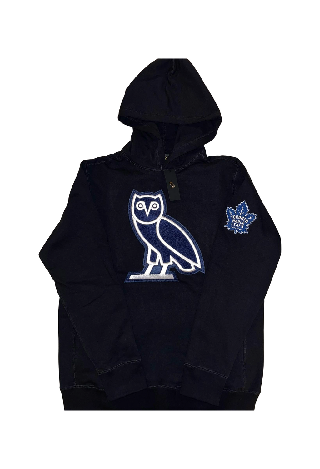 OVO x NHL Toronto Maple Leafs Chenille OG Owl Hoodie - Black