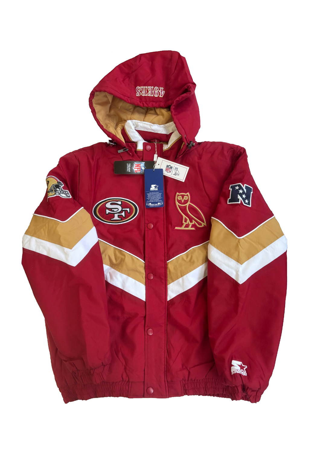 OVO x NFL San Francisco 49ers Starter Puffer Jacket