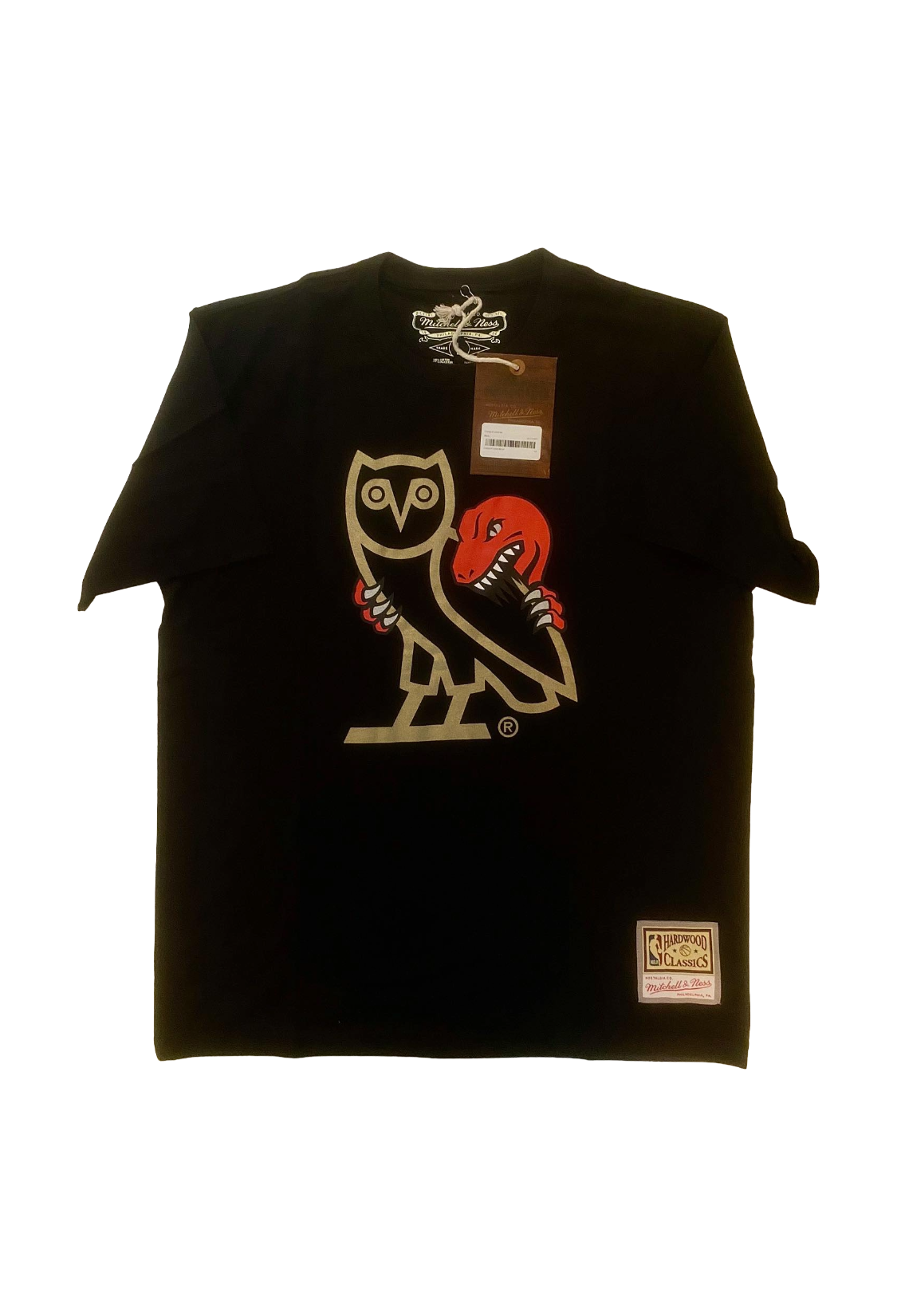 OVO x Raptors x Mitchell & Ness OG Owl Tee - Black