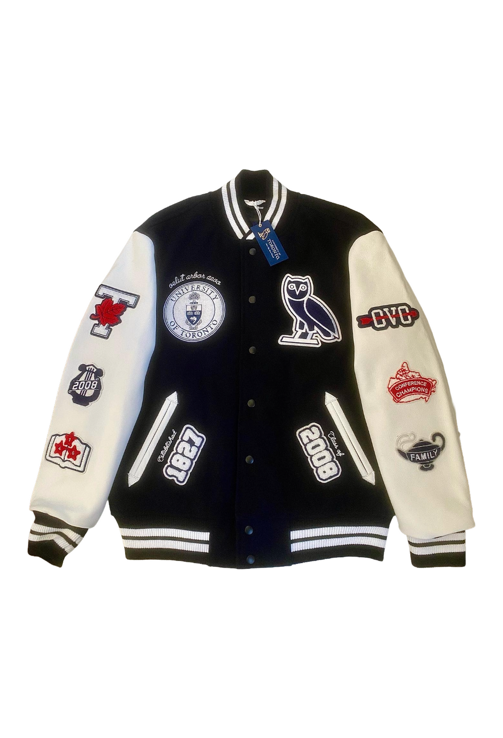 OVO x  University of Toronto Varsity Jacket - Navy