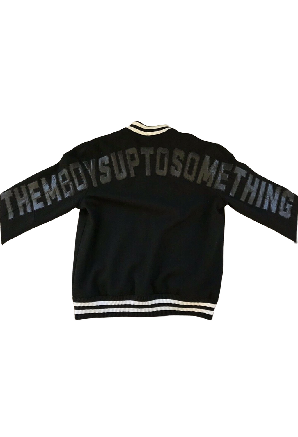 Black varsity jacket with text on sleeves against a white background Reebok x Future Freebandz Summer Sixteen Tour Friends & Family / 50 Crew Unreleased