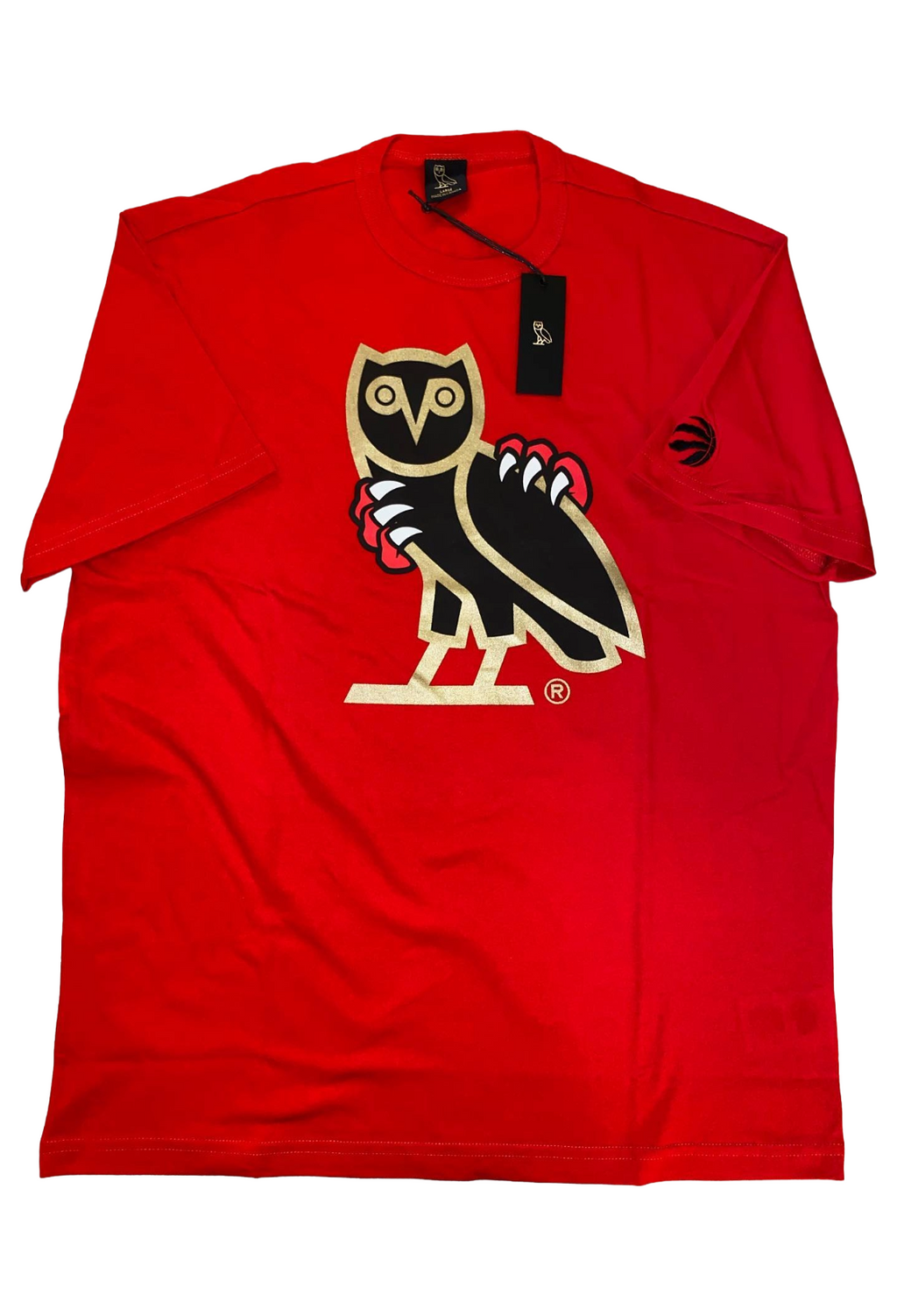 OVO x Jurassic Park x Raptors OG Owl Tee - Red