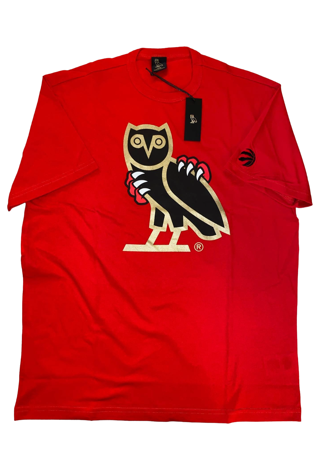 OVO x Jurassic Park x Raptors OG Owl Tee - Red