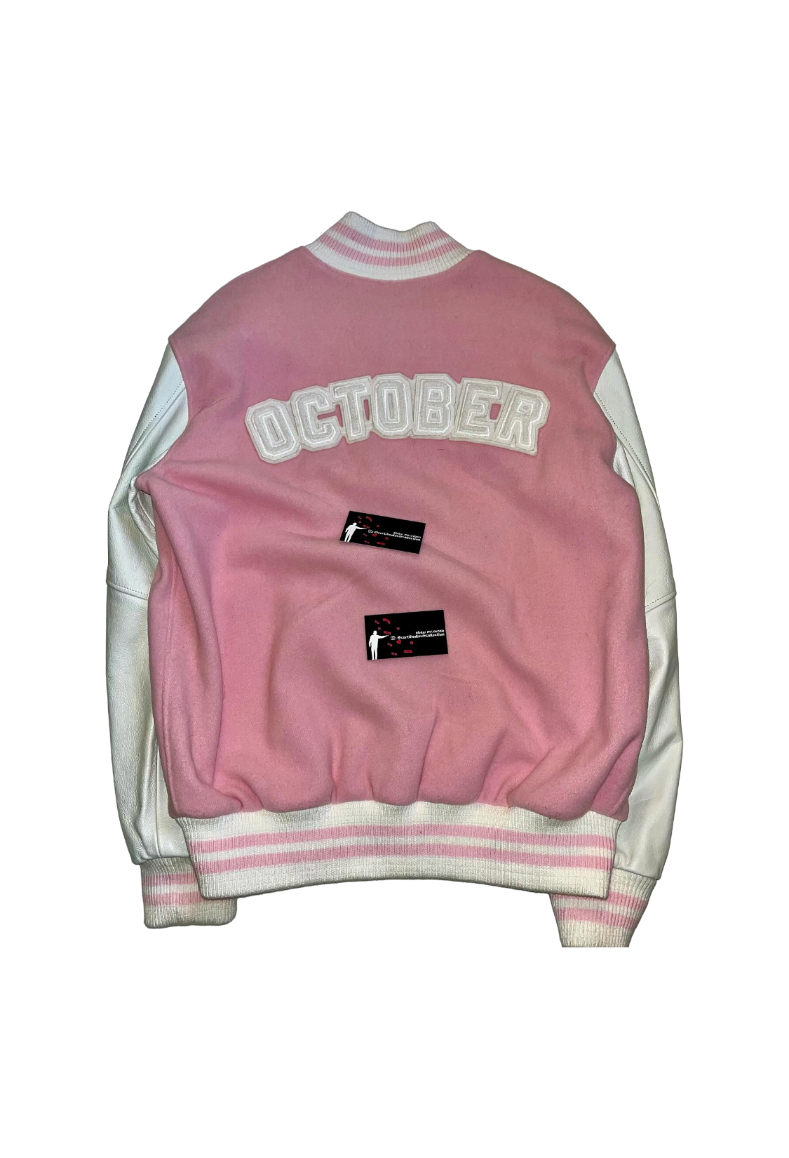 OVO x Roots 2016 Valentine’s Day Toronto NBA All Star Sweeterman Varsity Jacket - Pink - XL
